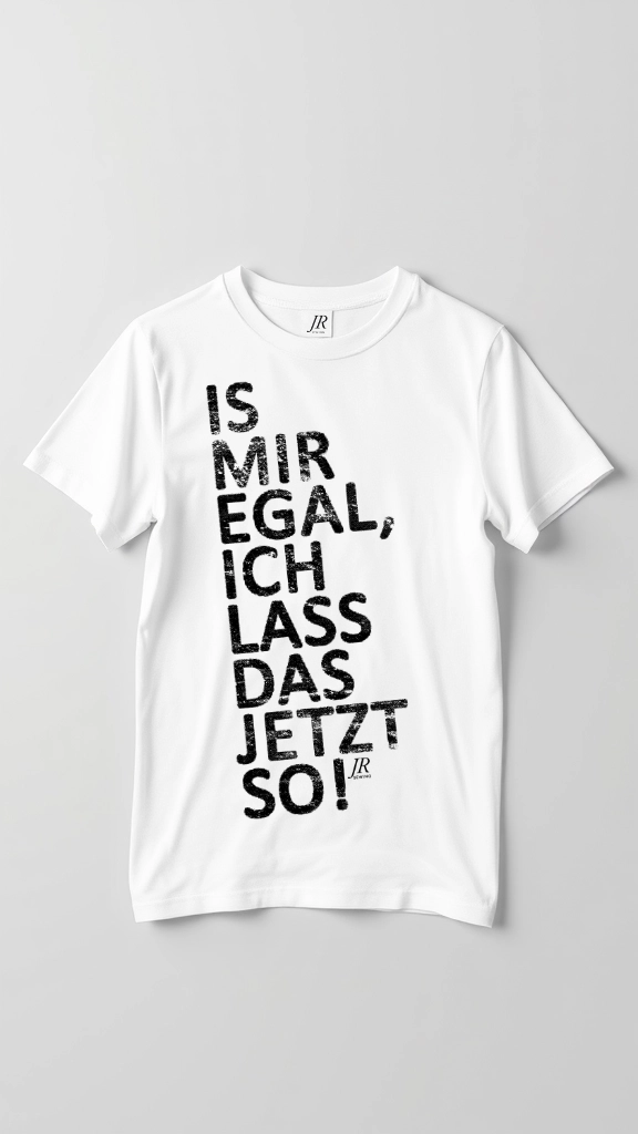 JR sewing white Egal T-Shirt is mir egal, ich lass das jetzt so 2008