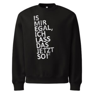 IS MIR EGAL schwarzer oversized Pullover