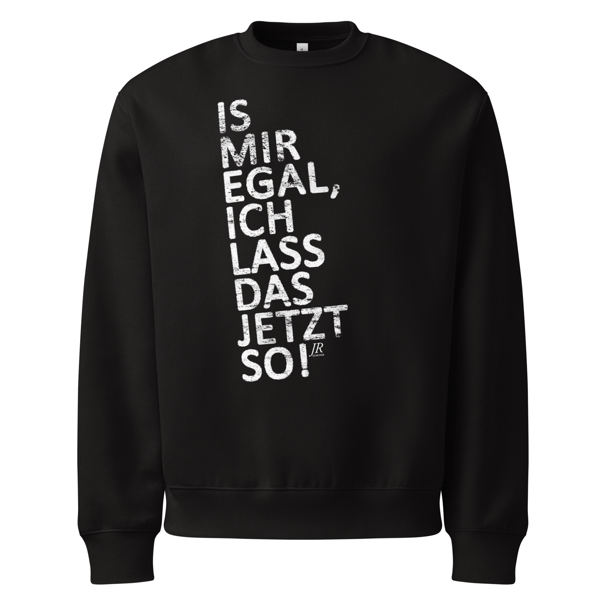 IS MIR EGAL schwarzer oversized Pullover