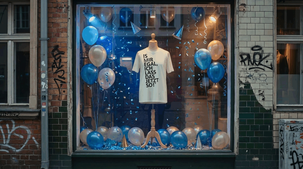 JR sewing Schaufenster Berlin is mir egal, ich lass das jetzt so 2026